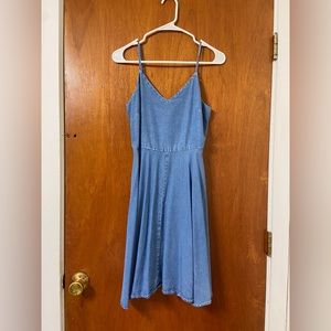 Gap Flowy Denim Midi Sundress